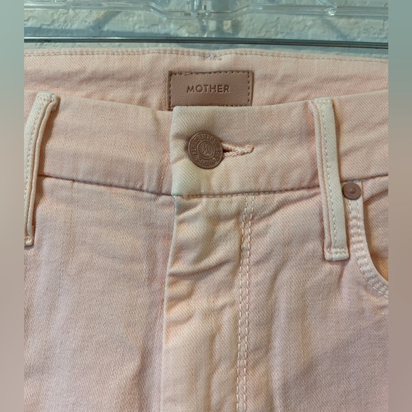 Mother Women’s Pink Lemonade The Looker Ankle Step Frey Pant - 25 - Picture 3 of 9